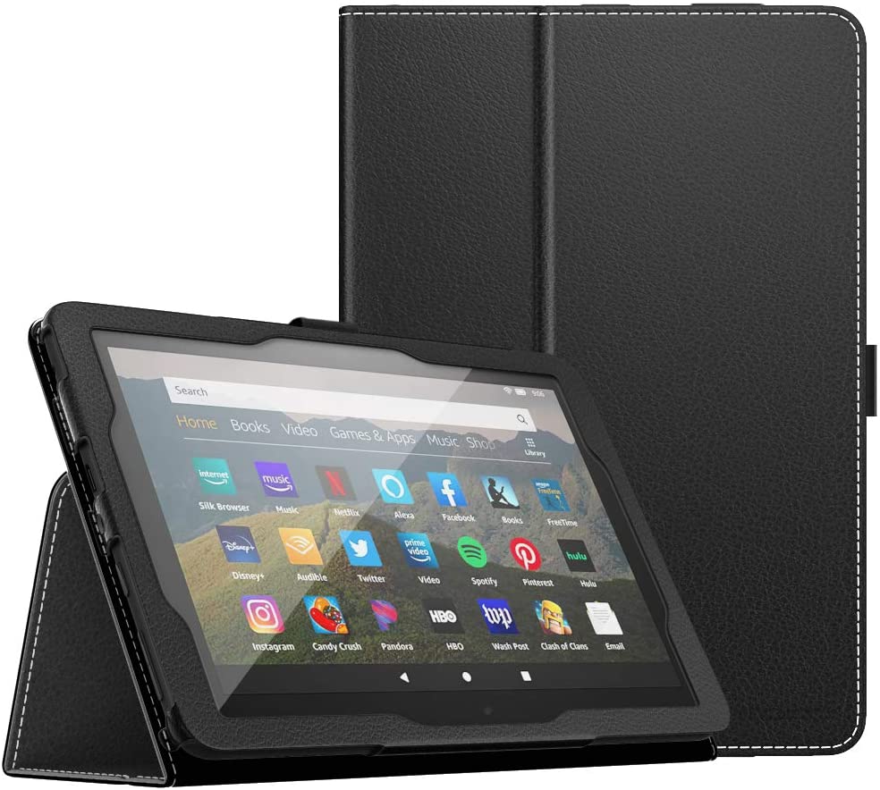 Folio Series Case - for Amazon Fire HD 8 and Fire HD 8 Plus (2020 and 12th Gen 2022) - Black