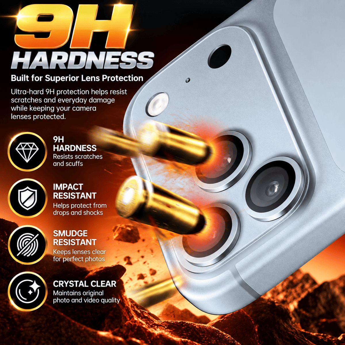 Glacier camera lens protector for iPhone 18 Pro Max, 1-Pack