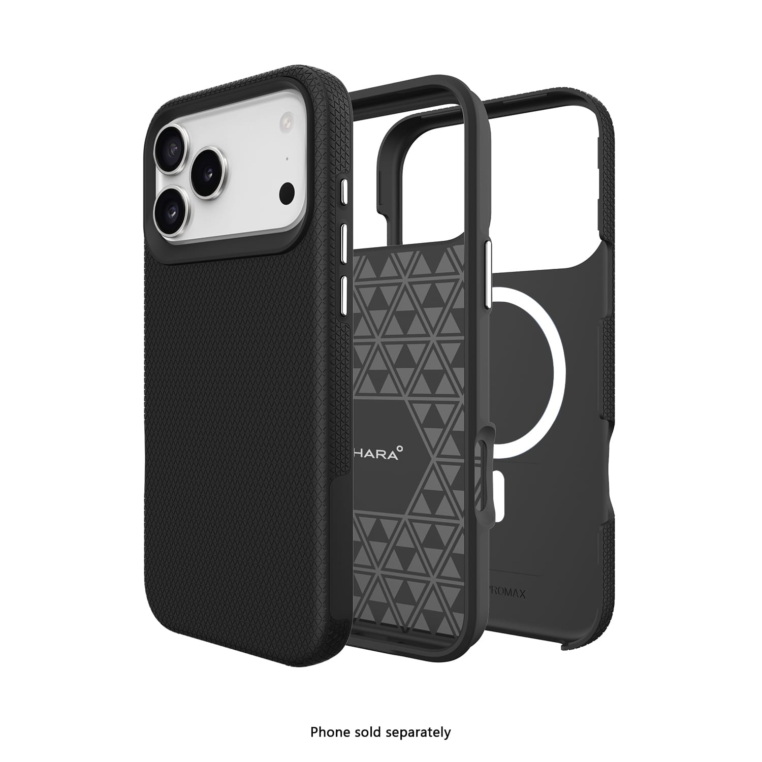 SAHARA Armor Series MagSafe case with ZeroDamage tempered glass for iPhone 18 Pro in Black – alternate view