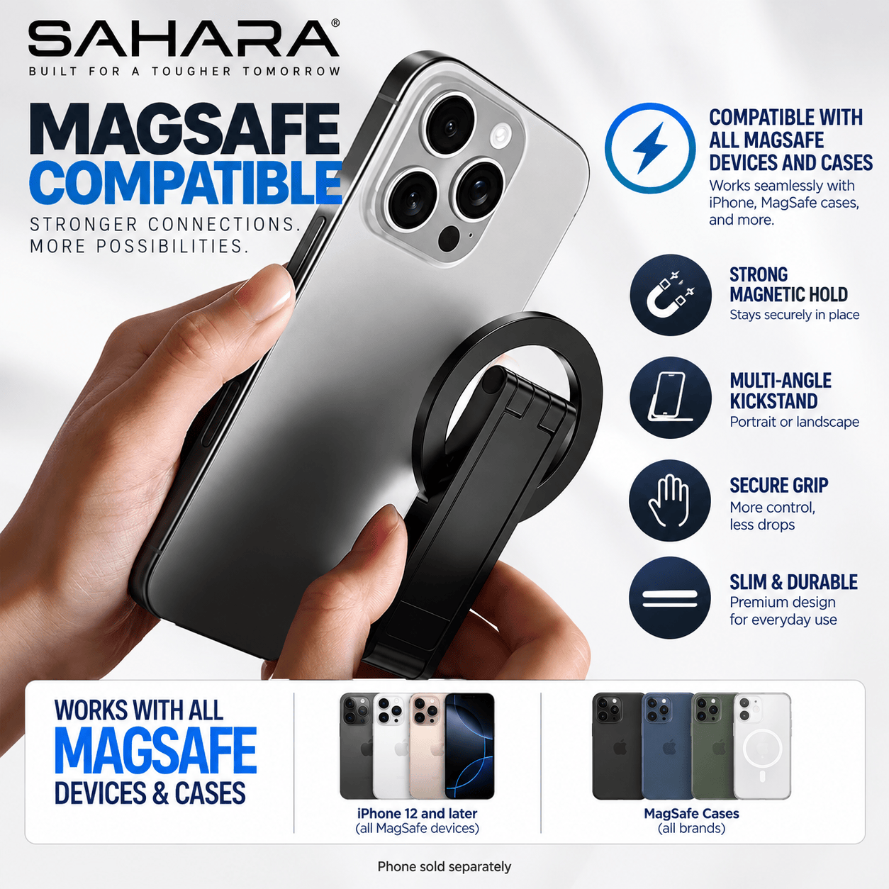 MagSafe compatible foldable tripod and stand for iPhones, lifestyle view 5