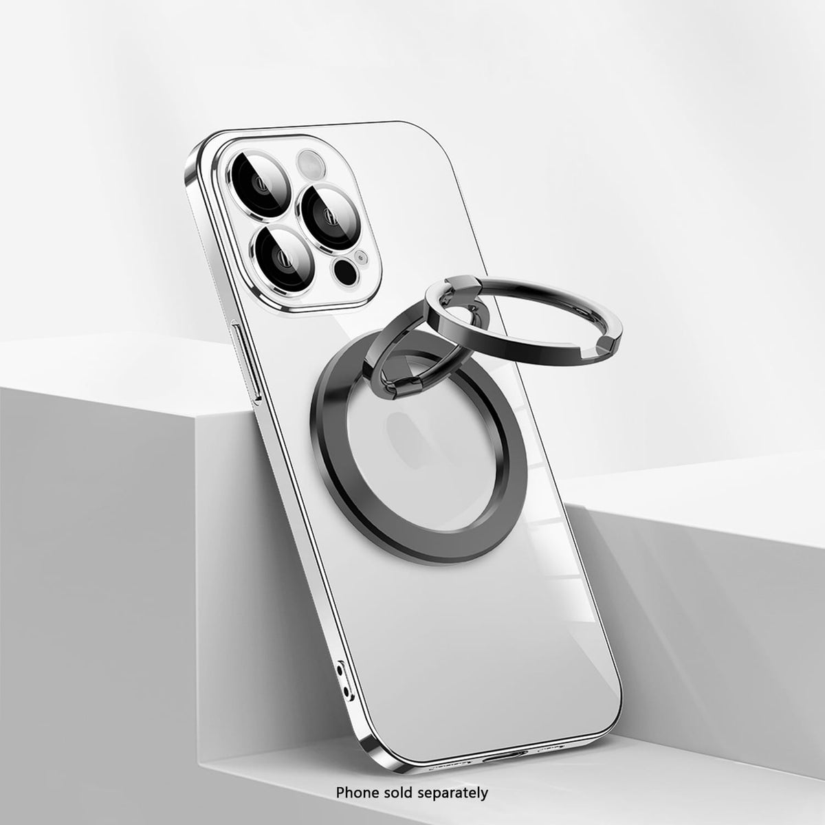 Double-sided magnetic ring grip and kickstand, product view 9