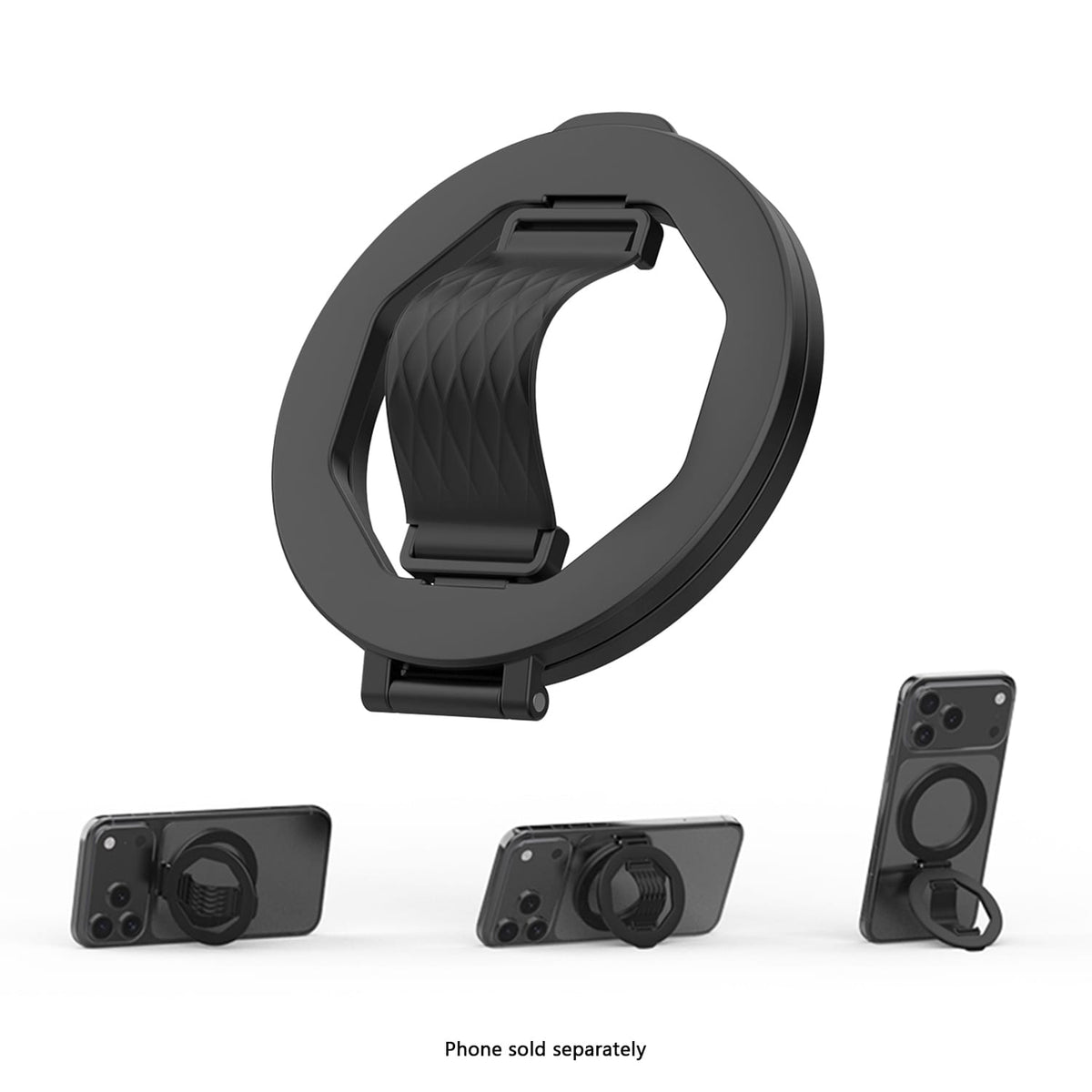 MagSafe phone grip with silicone finger strap and kickstand, image 2