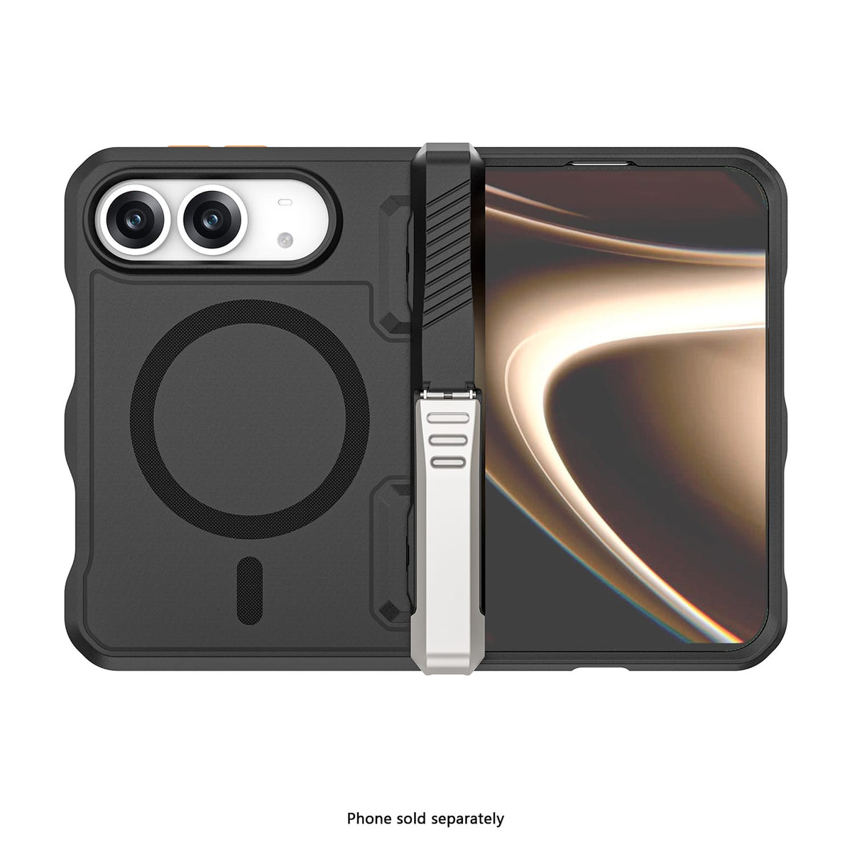 iPhone Duo Rugged MagSafe Case – Kickstand, Hinge Protection & Tempered Glass - Black image 2