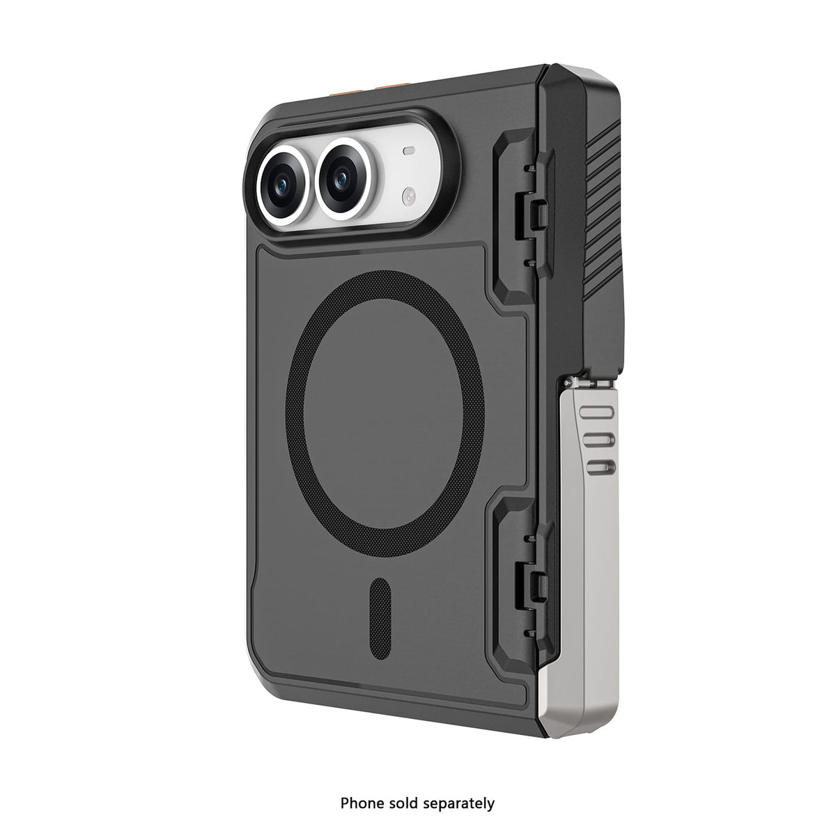 iPhone Duo Rugged MagSafe Case – Kickstand, Hinge Protection & Tempered Glass - Black image 4