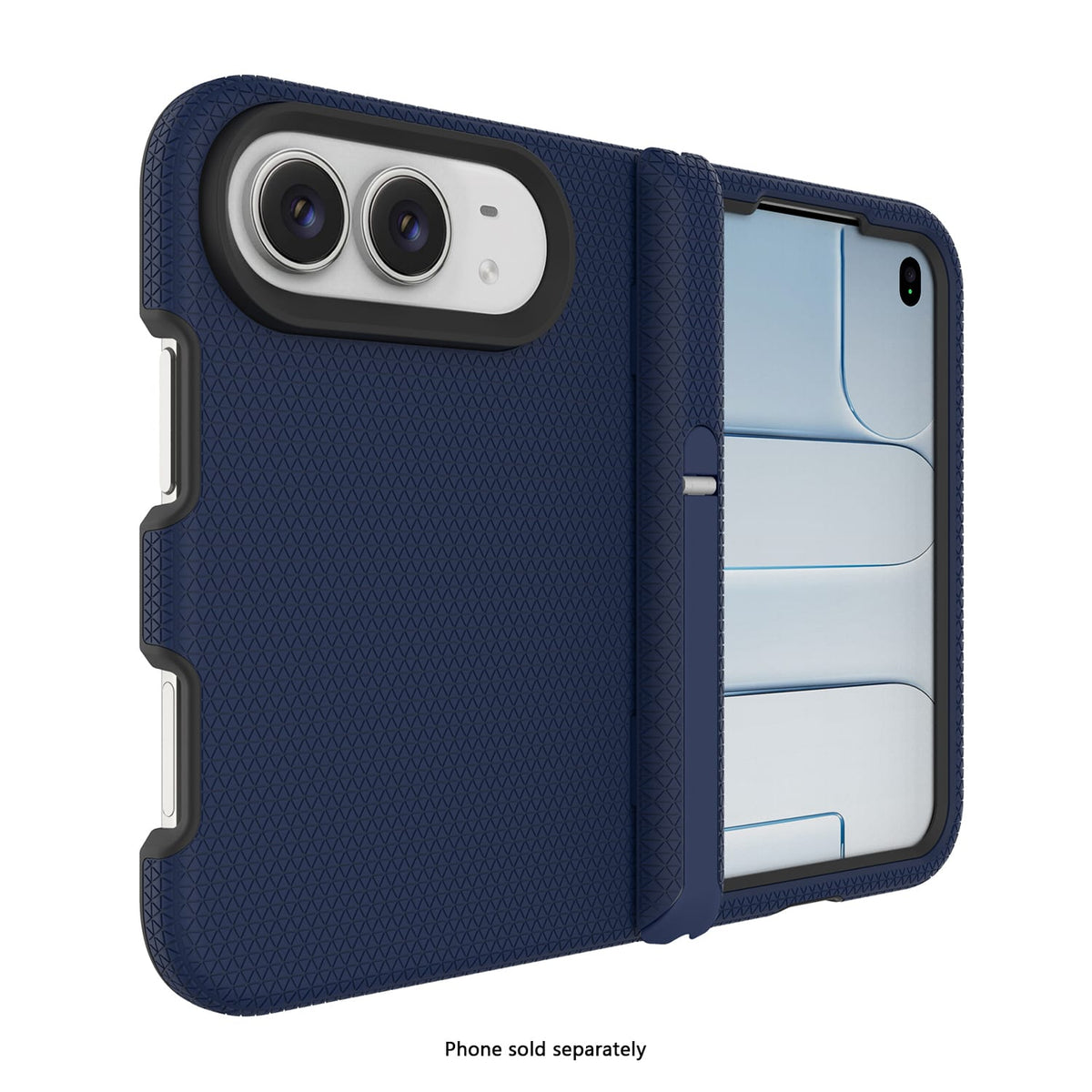 iPhone Duo Dotted MagSafe Case – Tempered Glass Bundle - Dark Blue image 4