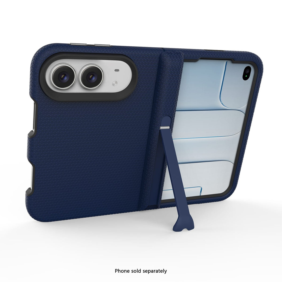 iPhone Duo Dotted MagSafe Case – Tempered Glass Bundle - Dark Blue image 6