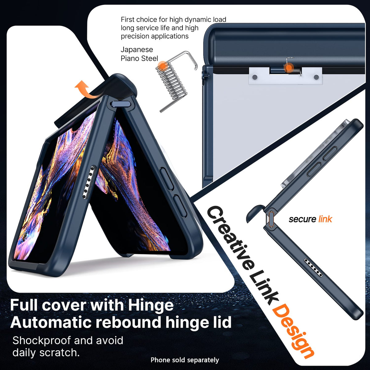 iPhone Duo Transparent-Back MagSafe Case – Kickstand - Dark Blue image 6