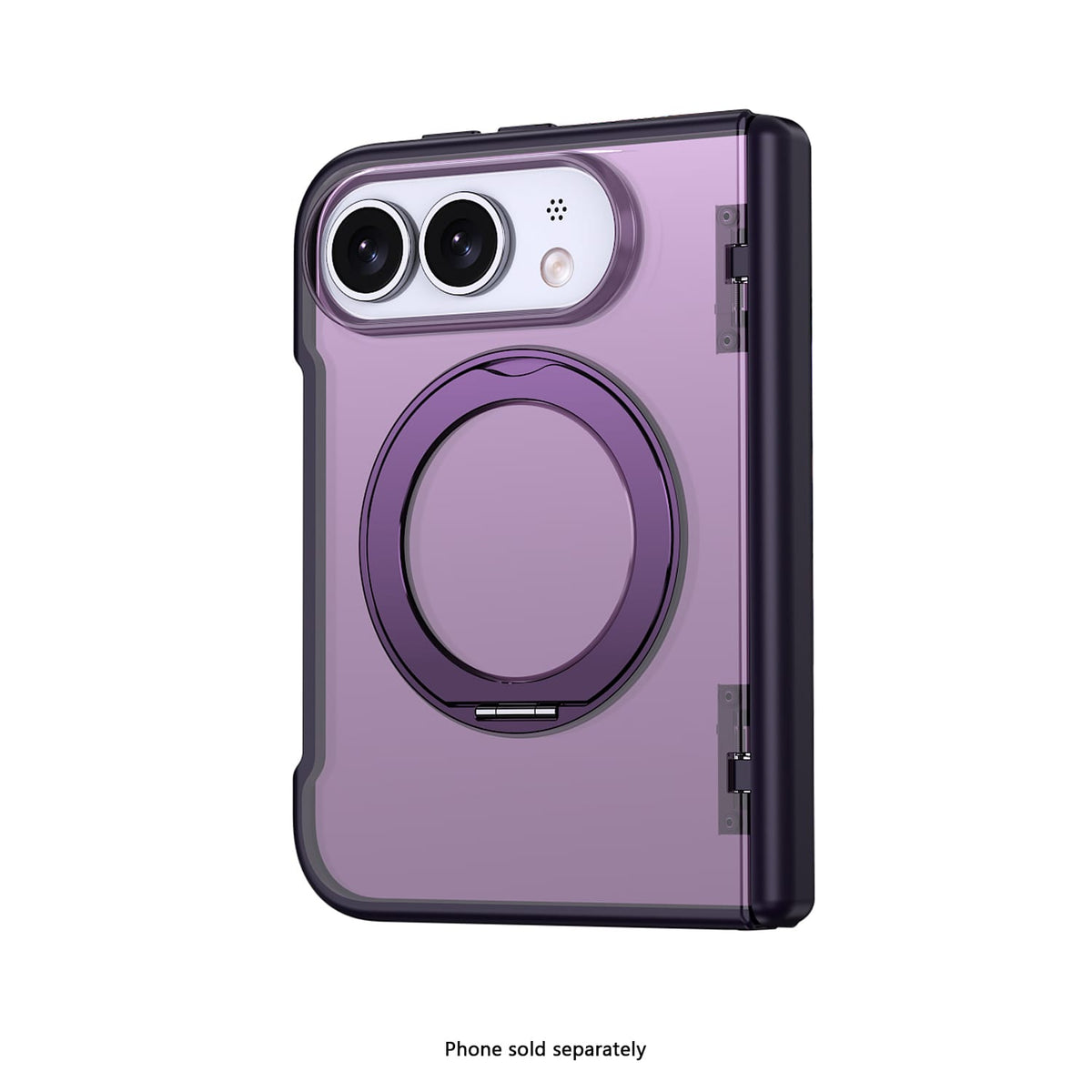 iPhone Duo Transparent-Back MagSafe Case – Kickstand - Purple image 2
