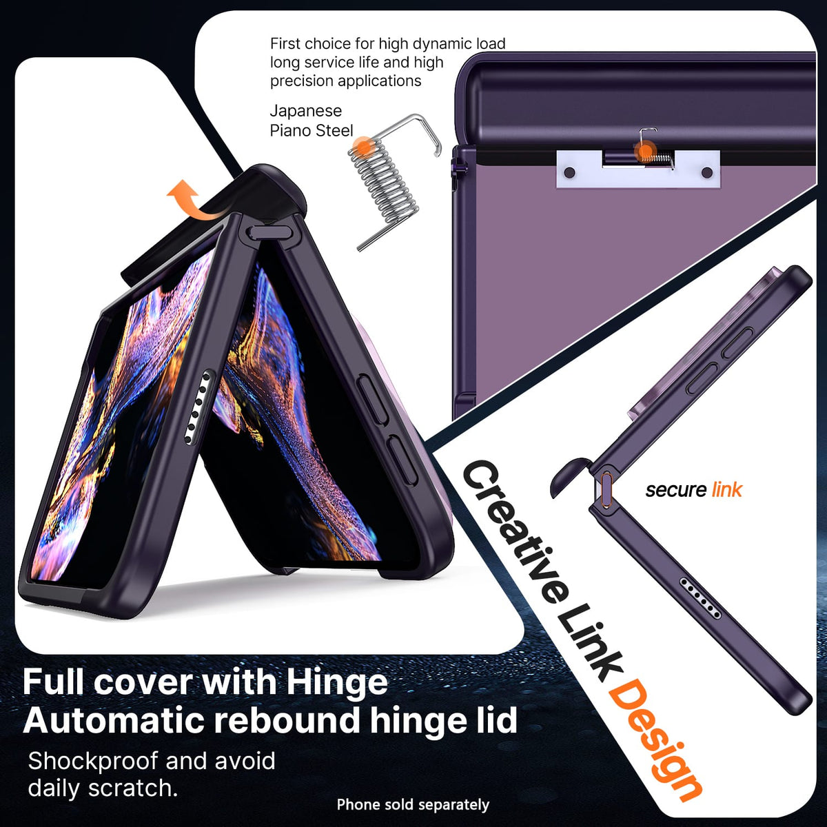 iPhone Duo Transparent-Back MagSafe Case – Kickstand - Purple image 6