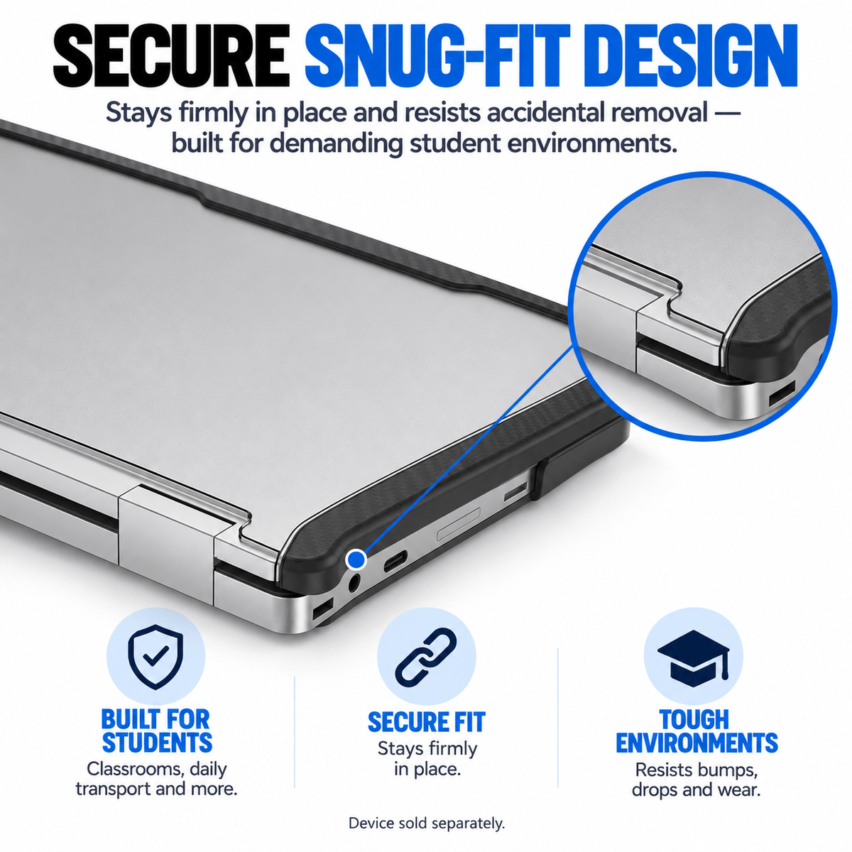 Samsung NT751QGK 15.6-inch 2-in-1 Case - Medium-Duty 360° PC + TPU Protection, Clear