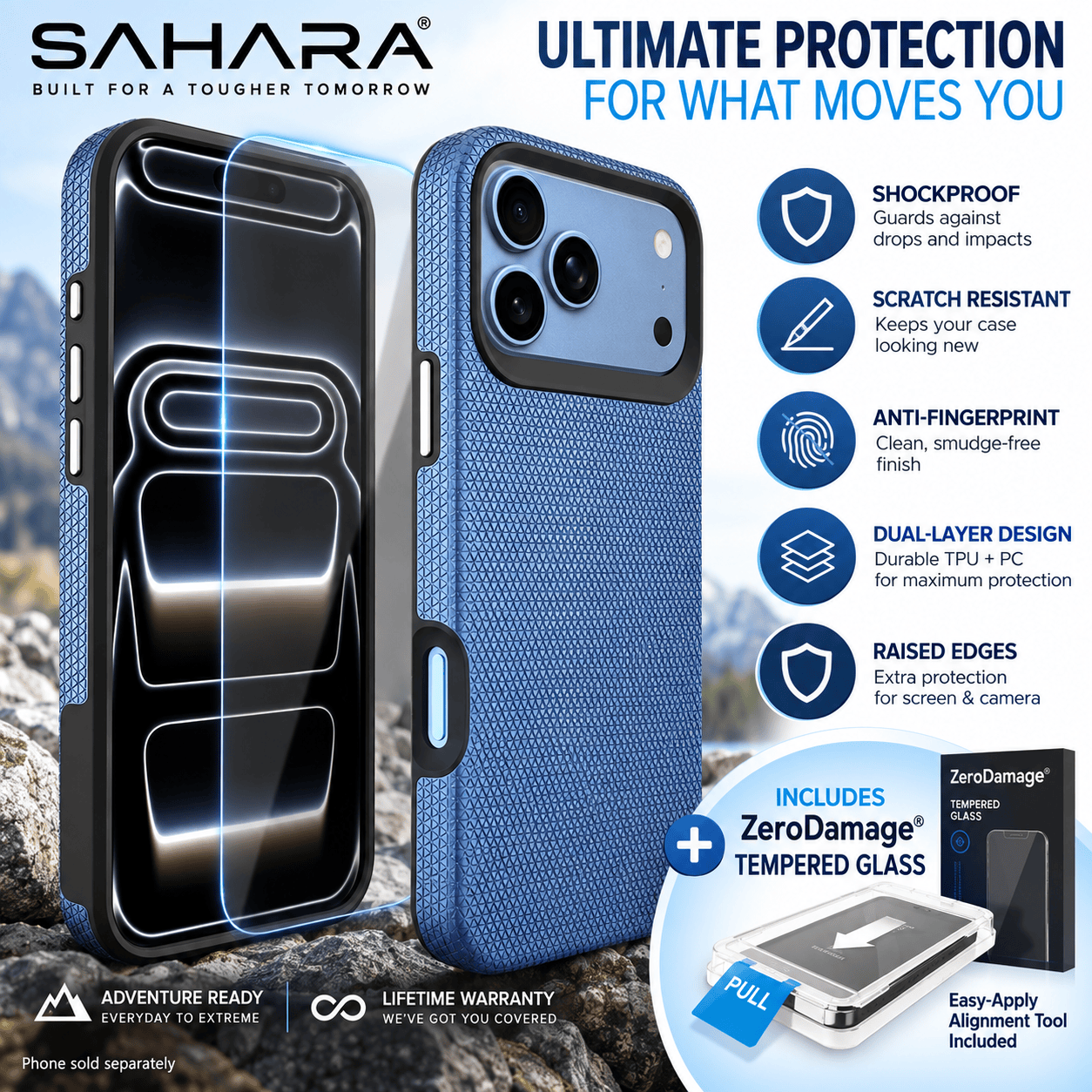 iPhone 18 Pro Shockproof MagSafe Case - 2-in-1 with ZeroDamage Tempered Glass | Armor Series