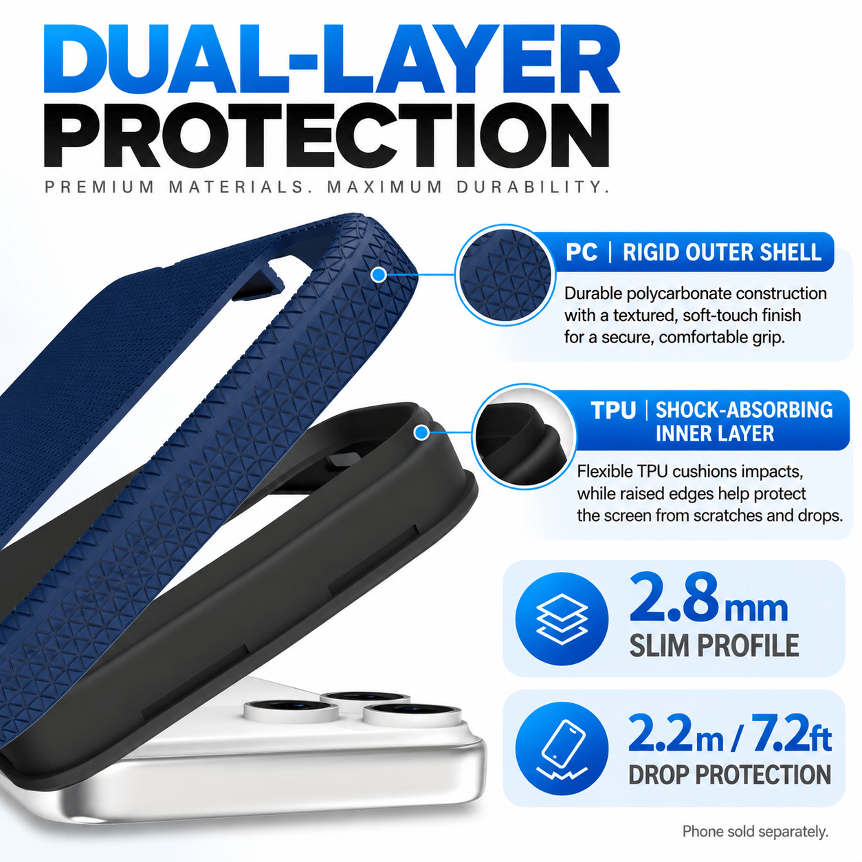 iPhone 18 Pro Shockproof MagSafe Case - 2-in-1 with ZeroDamage Tempered Glass | Armor Series