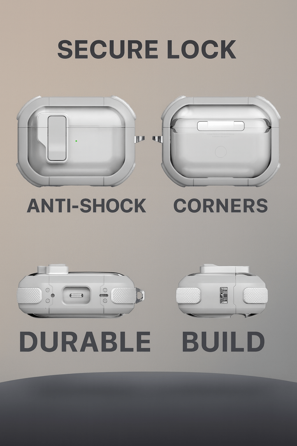 Apple AirPods Pro 3 Case - Secure Lock | Venture-X Series