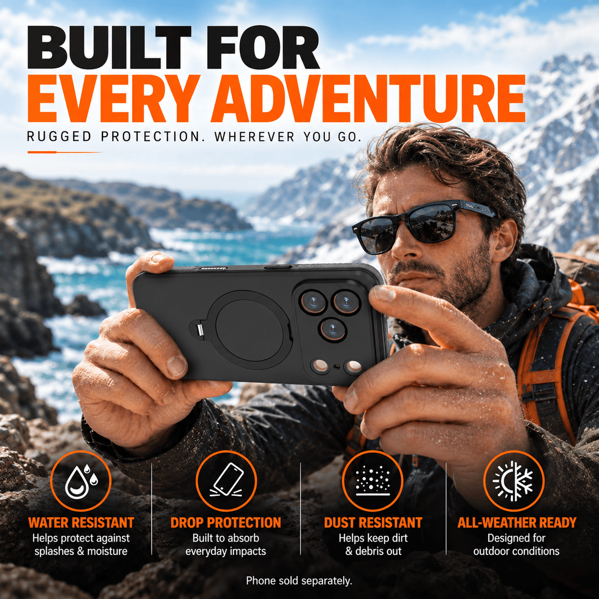 iPhone 18 Pro Waterproof Case - Rugged Protection with MagSafe & Kickstand | Oasis Series