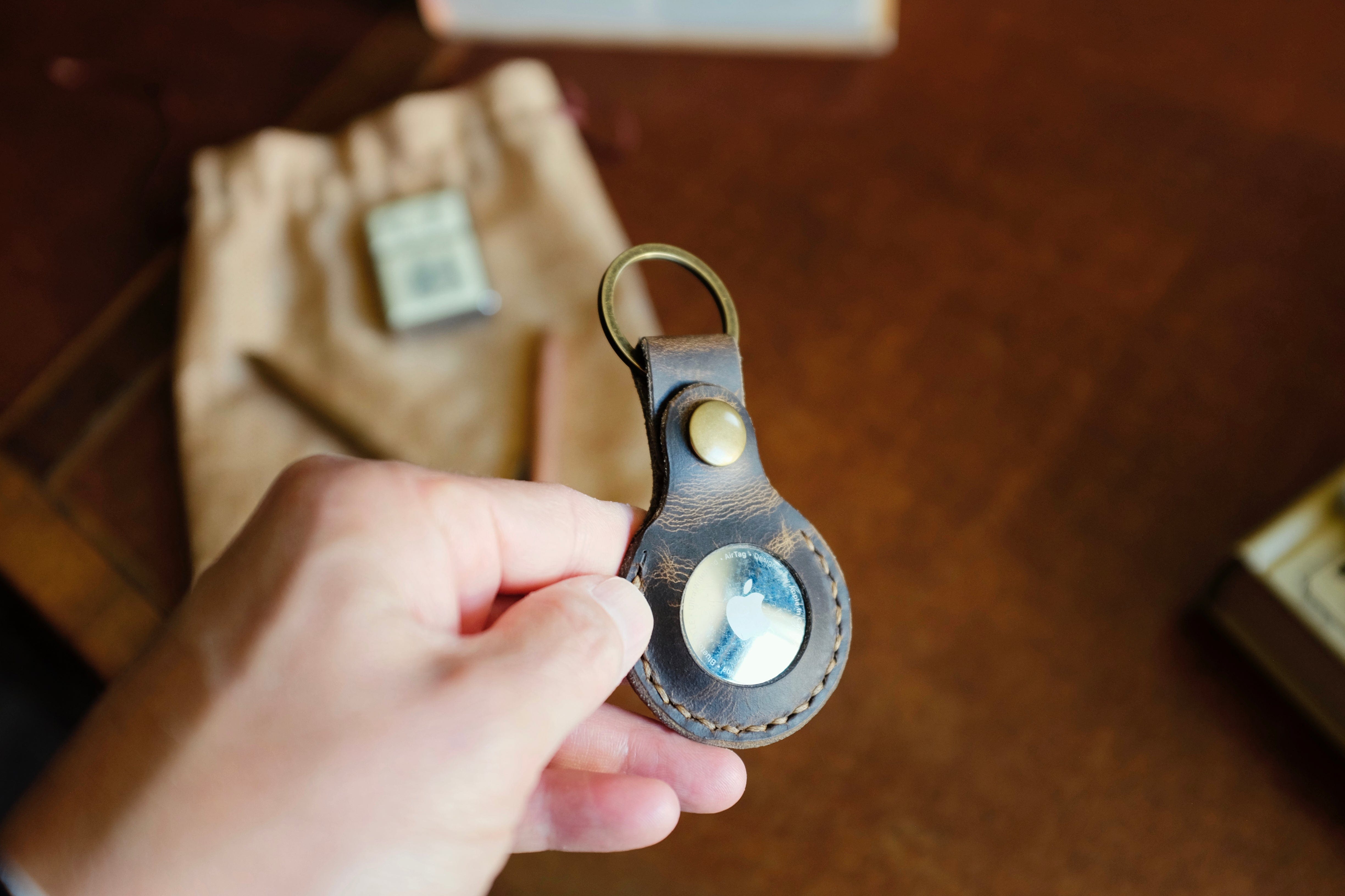 Handmade AirTag Key Ring - Apple AirTag
