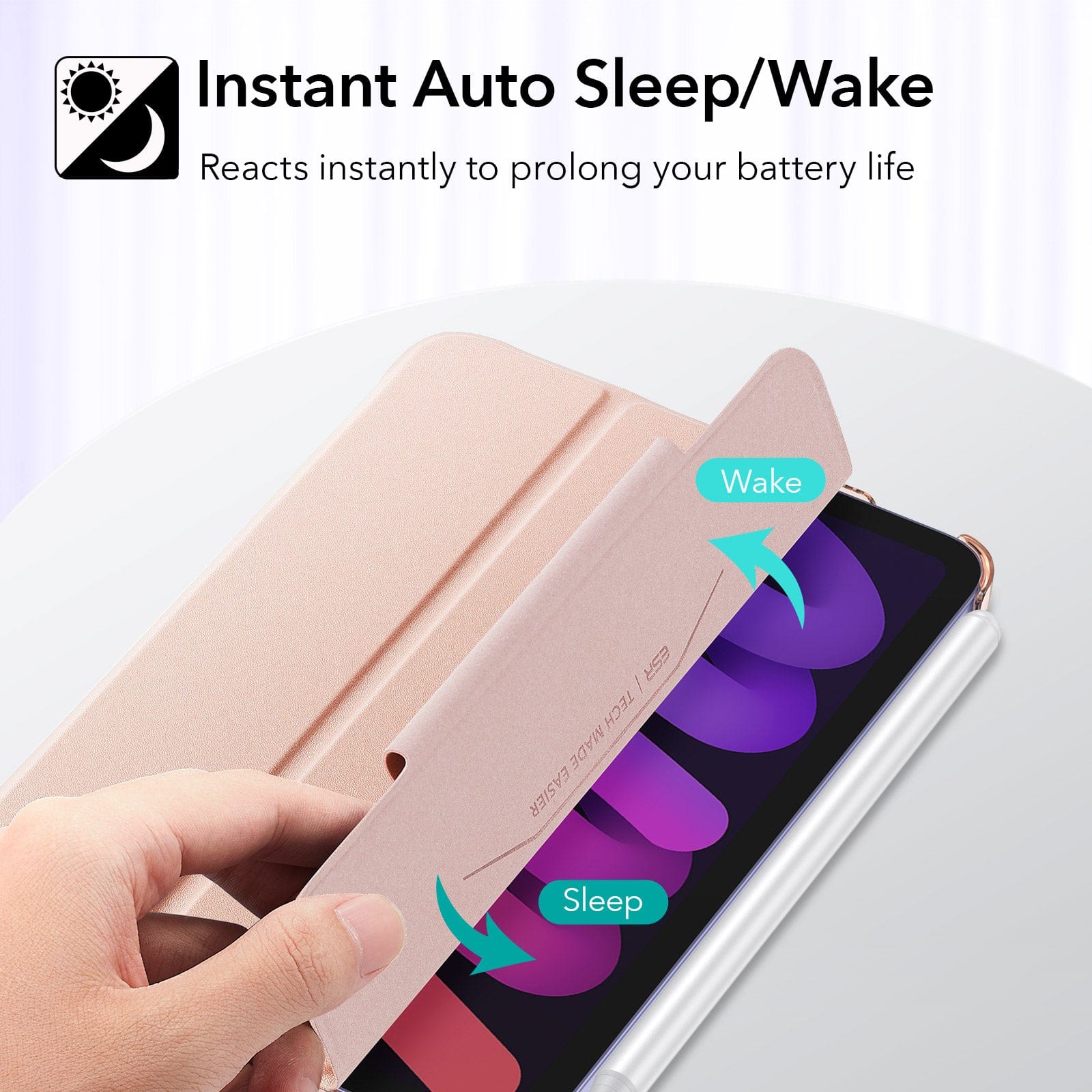 Venture Series Tri-Fold Magnetic Case - Apple iPad mini (A17 Pro) Apple iPad mini (6th Generation 2021)