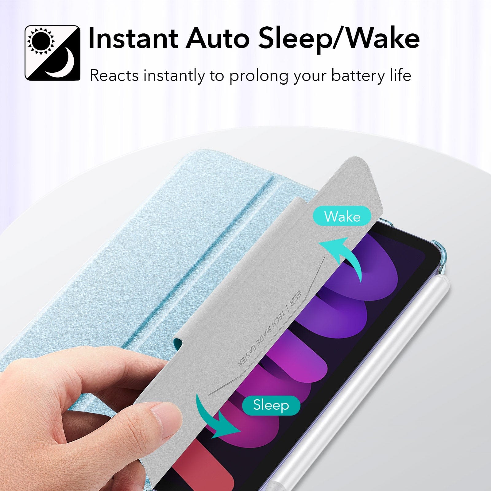 Venture Series Tri-Fold Magnetic Case - Apple iPad mini (A17 Pro) Apple iPad mini (6th Generation 2021)