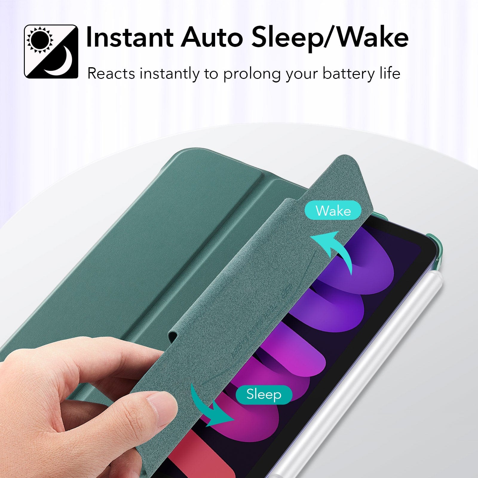 Venture Series Tri-Fold Magnetic Case - Apple iPad mini (A17 Pro) Apple iPad mini (6th Generation 2021)