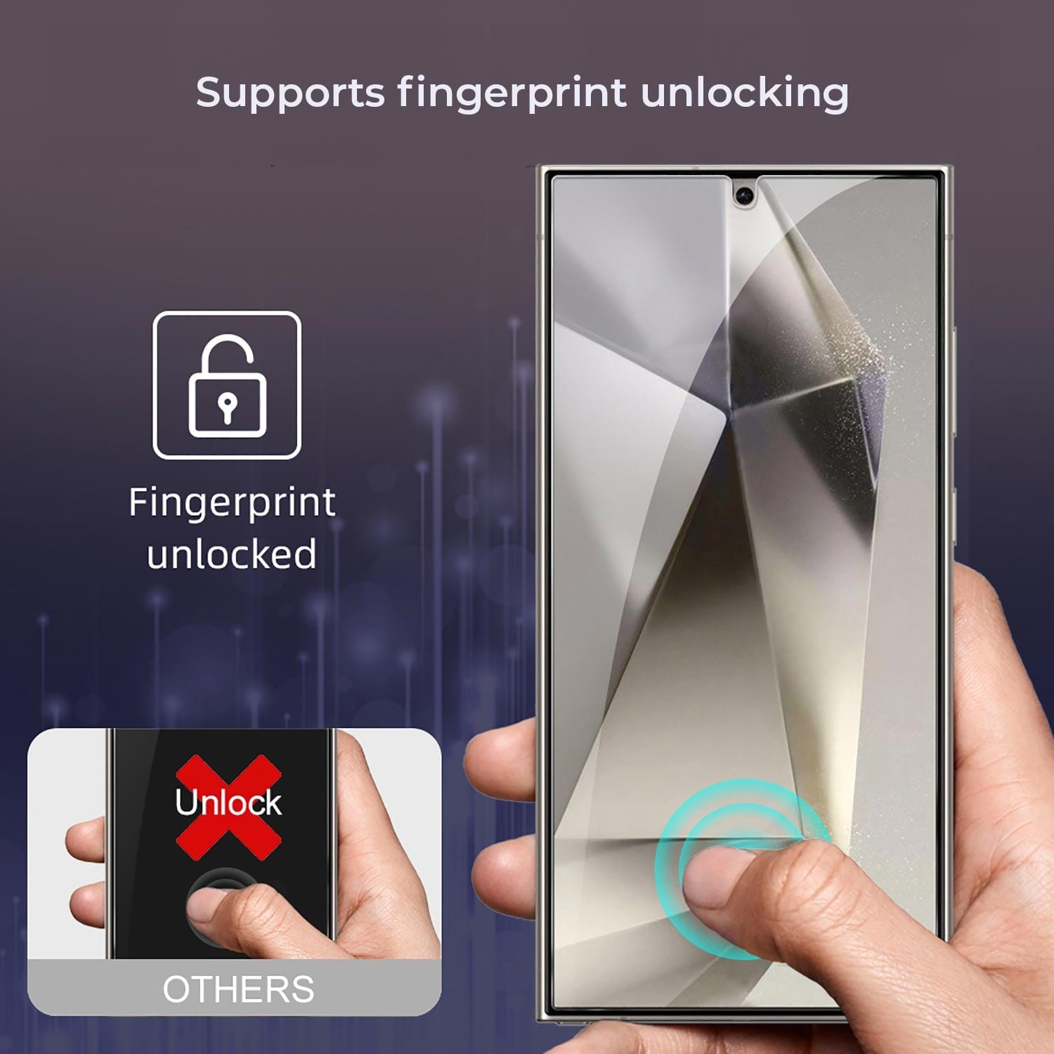 ZeroDamage Ultra-Strong Tempered Glass Screen Protector (2-Pack) - Samsung Galaxy S24 Ultra