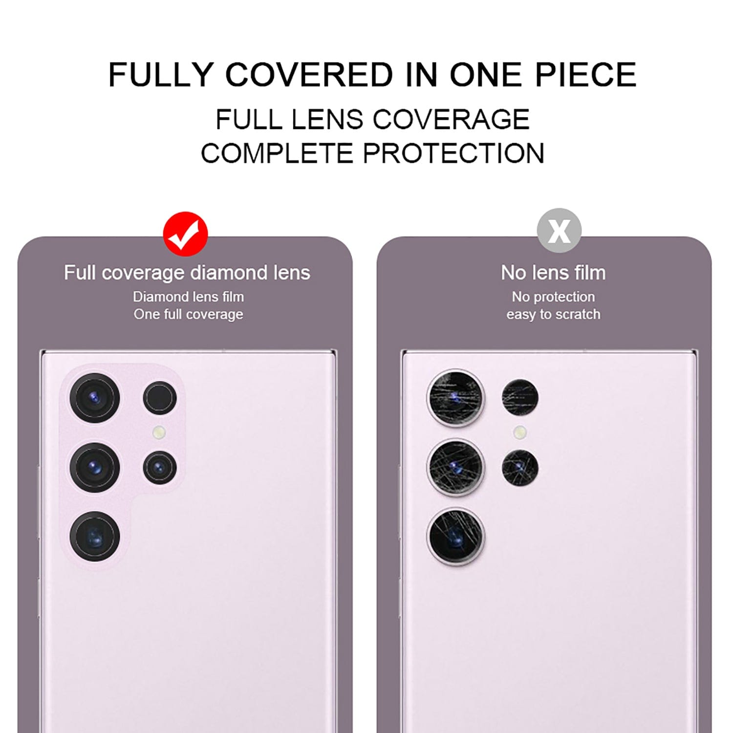 ZeroDamage Camera Lens Protector (2-Pack) - Samsung Galaxy S23 Ultra