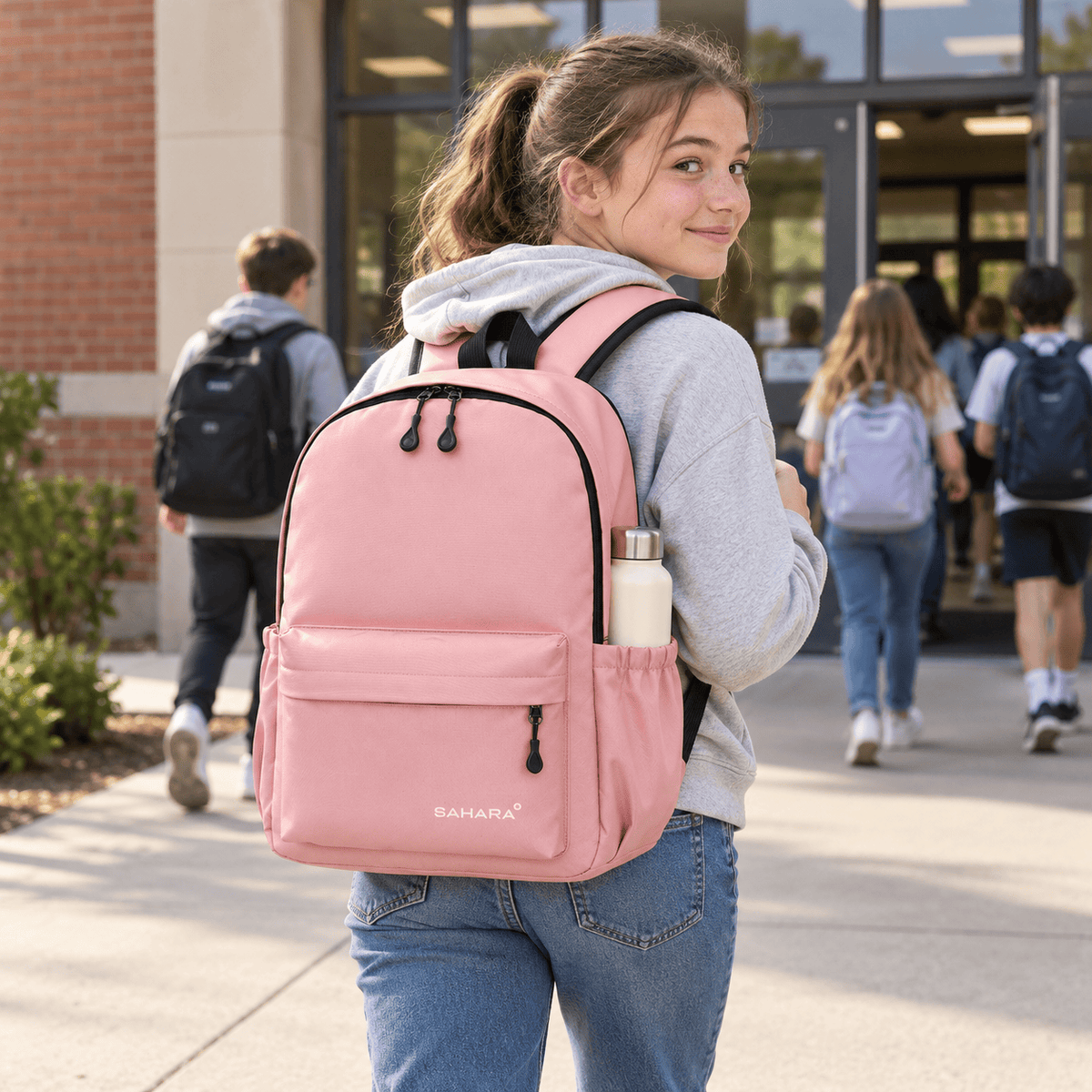 Sahara 16-Inch School Backpack - Waterproof Oxford Fabric | Classic Series