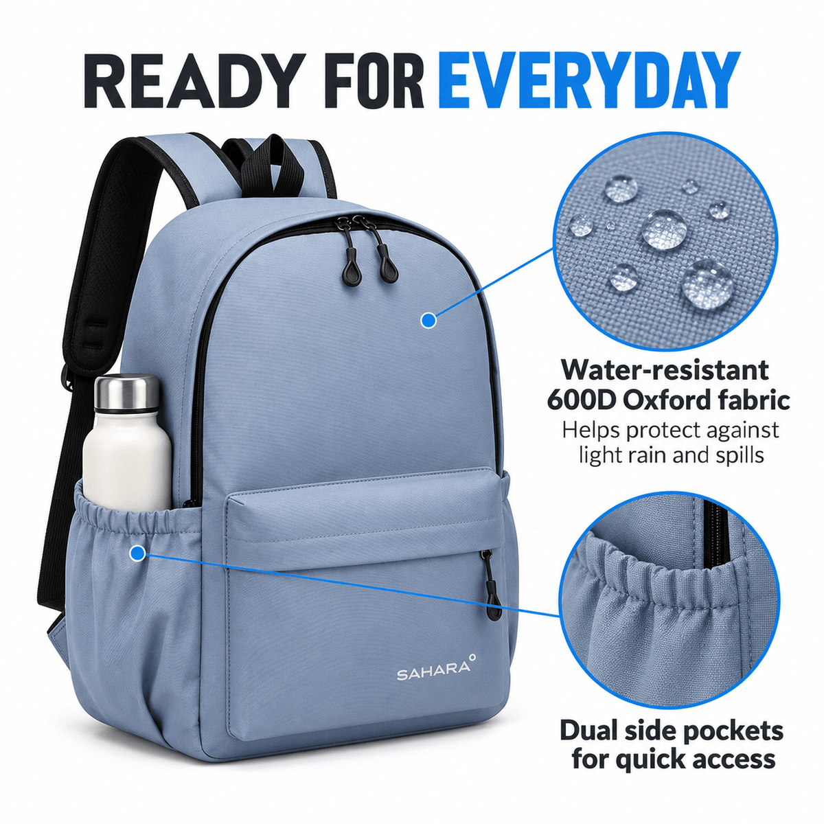 Sahara 16-Inch School Backpack - Waterproof Oxford Fabric | Classic Series