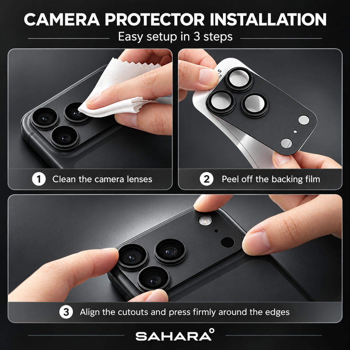 iPhone 18 Pro Screen & Camera Protector Bundle - 9H Glass, Alignment Tray | ZeroDamage