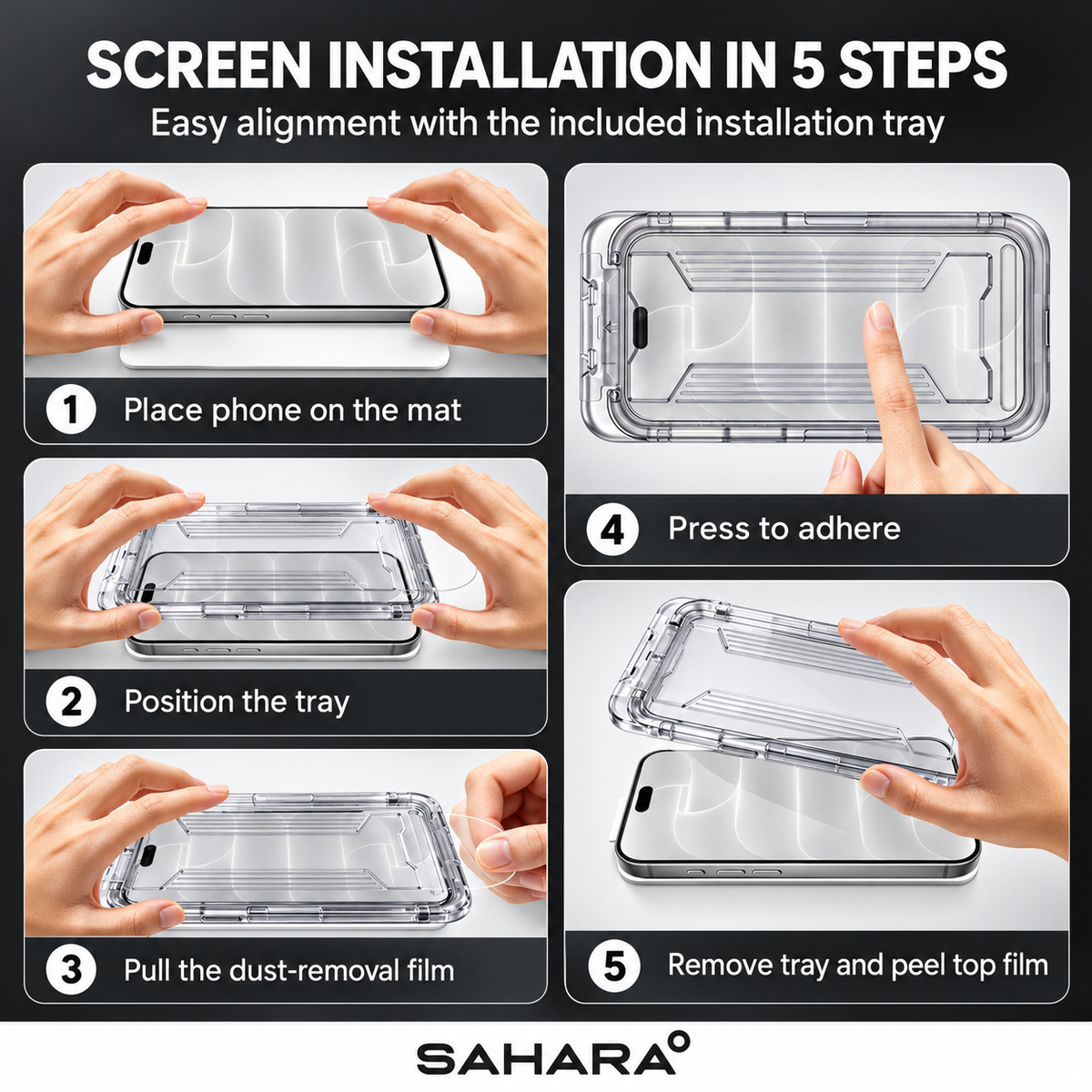 iPhone 18 Pro Screen & Camera Protector Bundle - 9H Glass, Alignment Tray | ZeroDamage