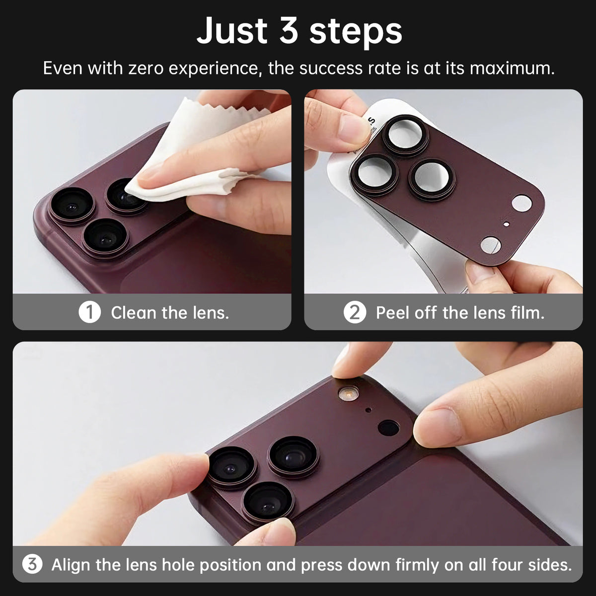 iPhone 18 Pro Screen & Camera Protector Bundle - 9H Glass, Alignment Tray | ZeroDamage