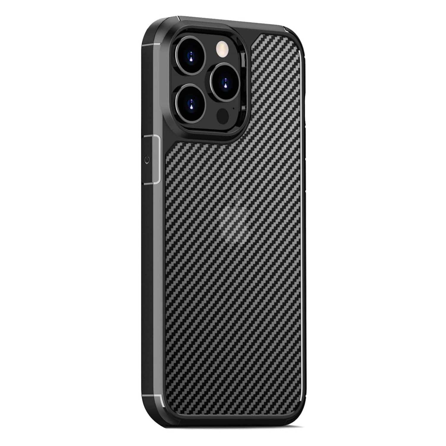 Venture Series Carbon-Fiber Style Case with Screen and Camera Protector - iPhone 15 Pro Max