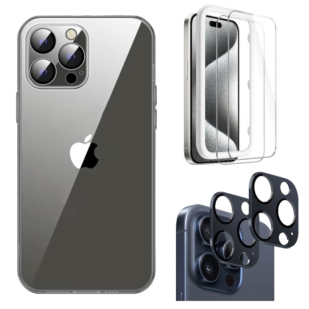 Venture Series Clear Slim Case with Screen and Camera Protector - iPhone 15 Pro Max