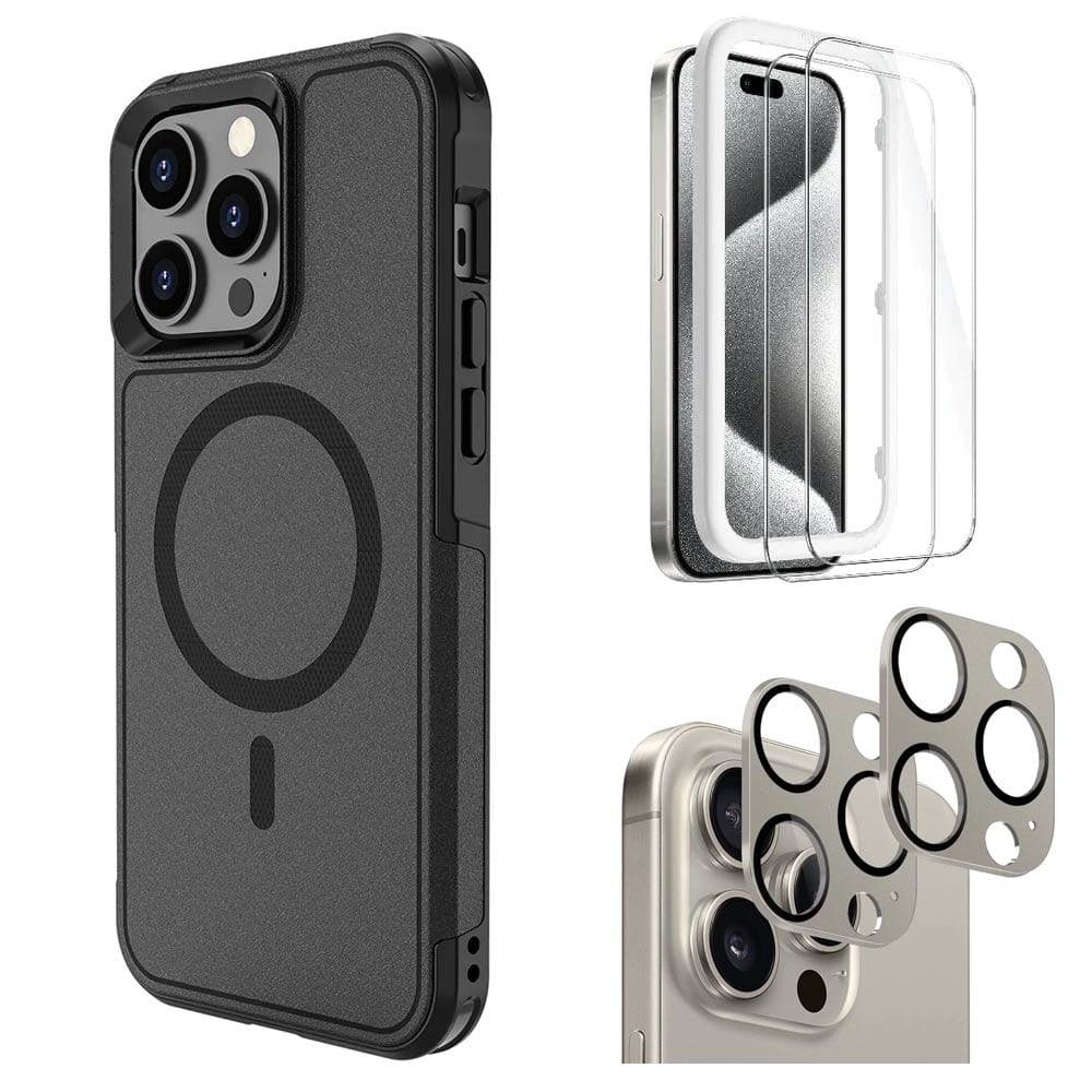 Raider Series Heavy-Duty Case with Screen and Camera Protector - iPhone 15 Pro Max