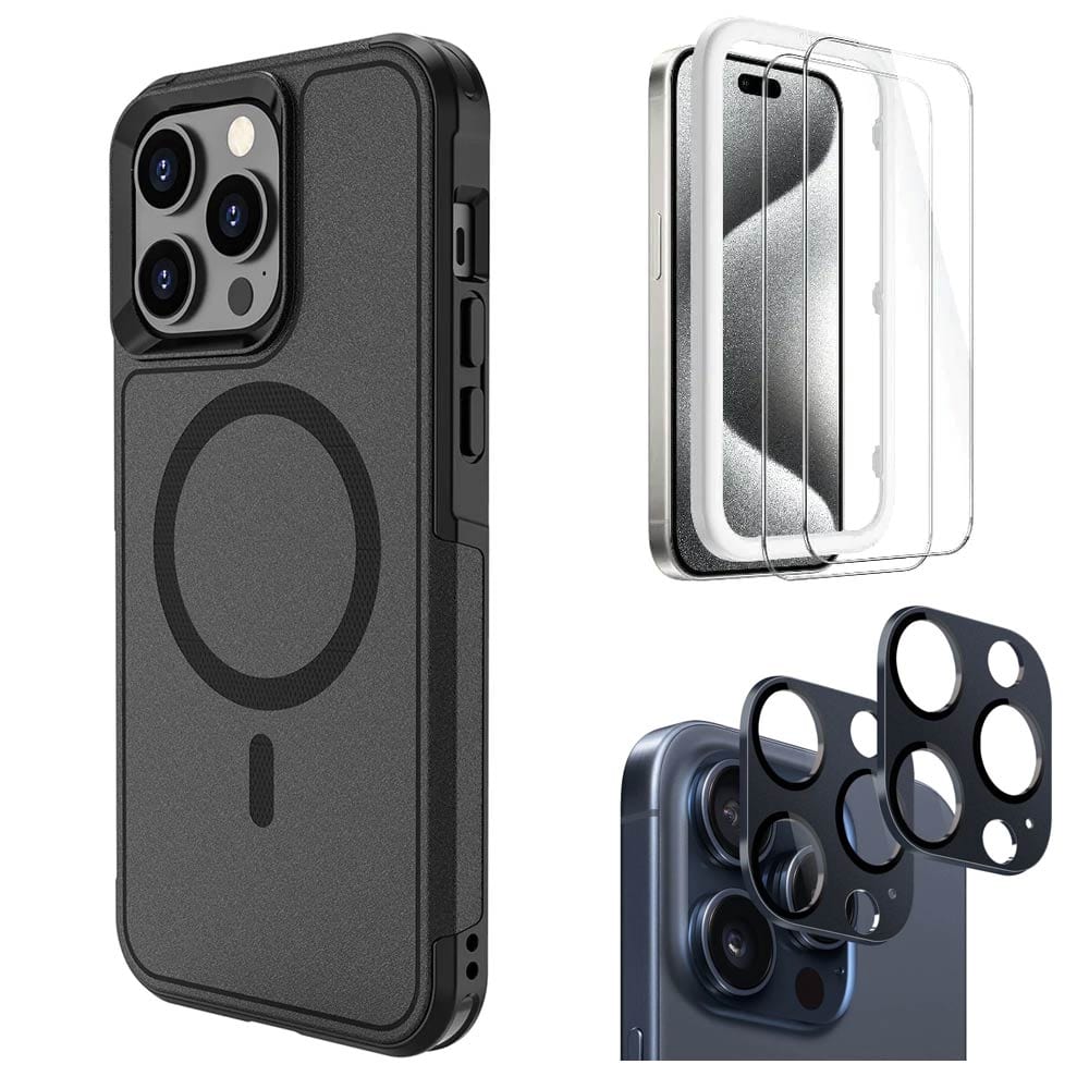 Raider Series Heavy-Duty Case with Screen and Camera Protector - iPhone 15 Pro Max