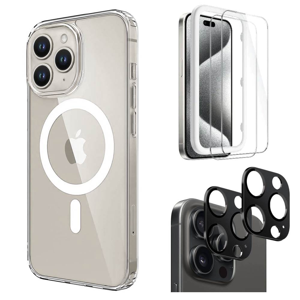 Venture Series Clear Case with Screen and Camera Protector - iPhone 15 Pro Max