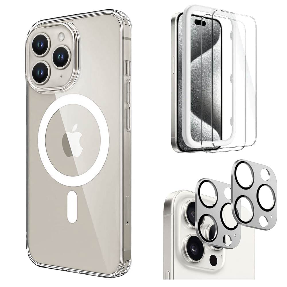 Venture Series Clear Case with Screen and Camera Protector - iPhone 15 Pro Max