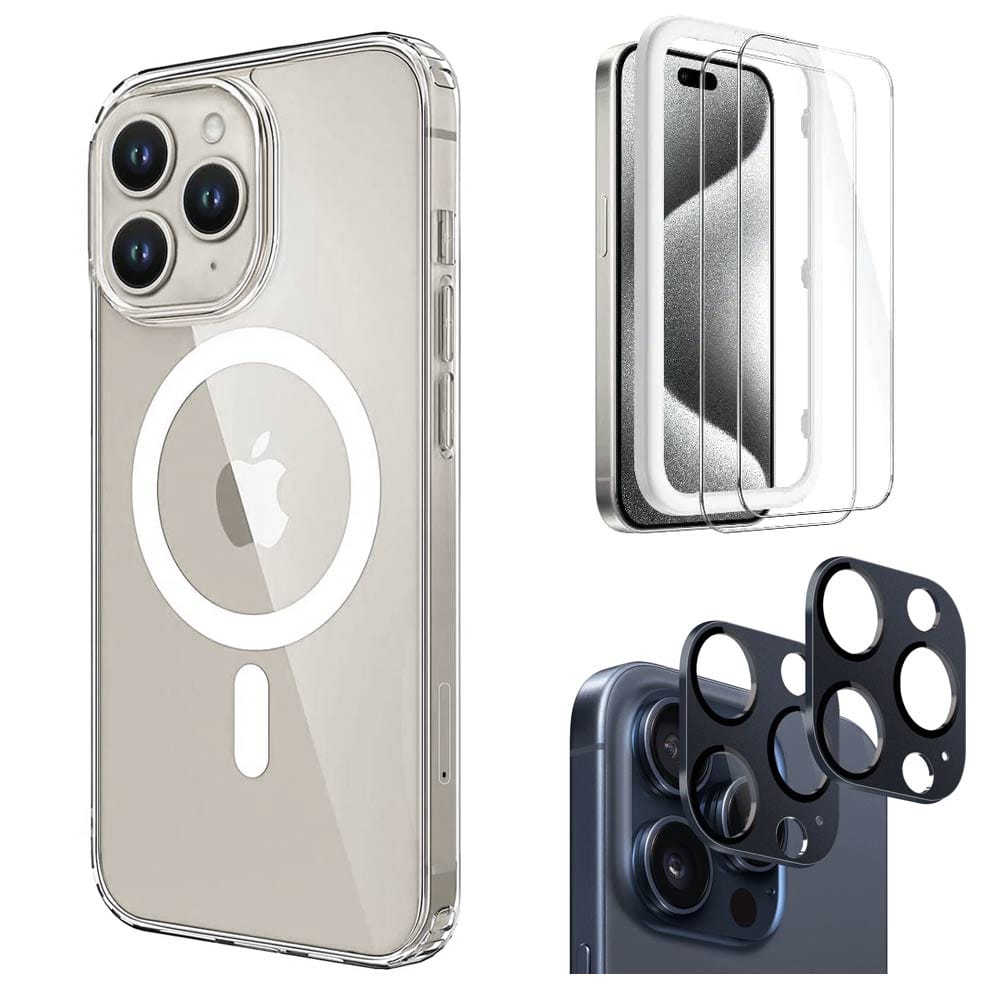 Venture Series Clear Case with Screen and Camera Protector - iPhone 15 Pro Max