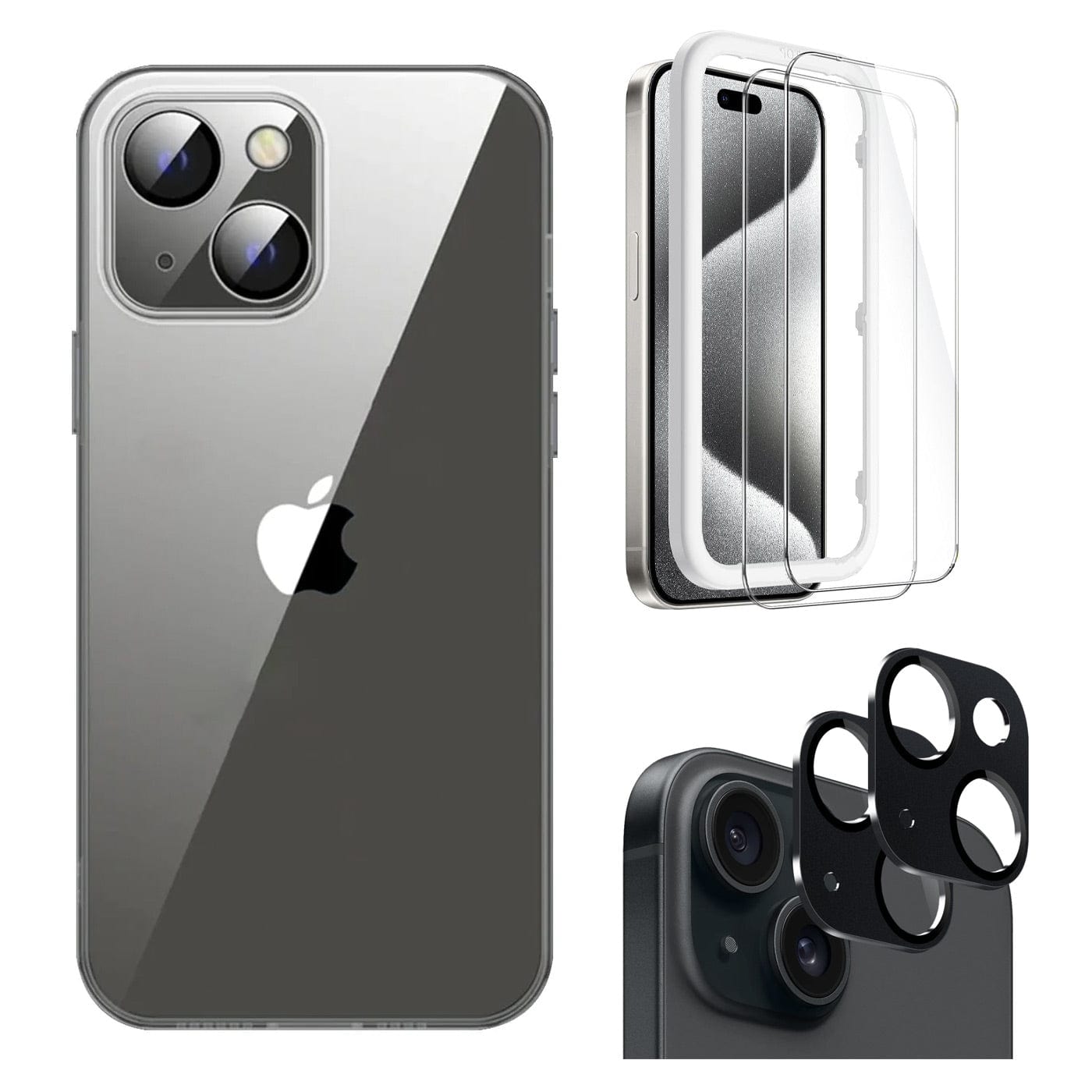 Venture Series Clear Slim Case with Screen and Camera Protector - iPhone 15 Plus
