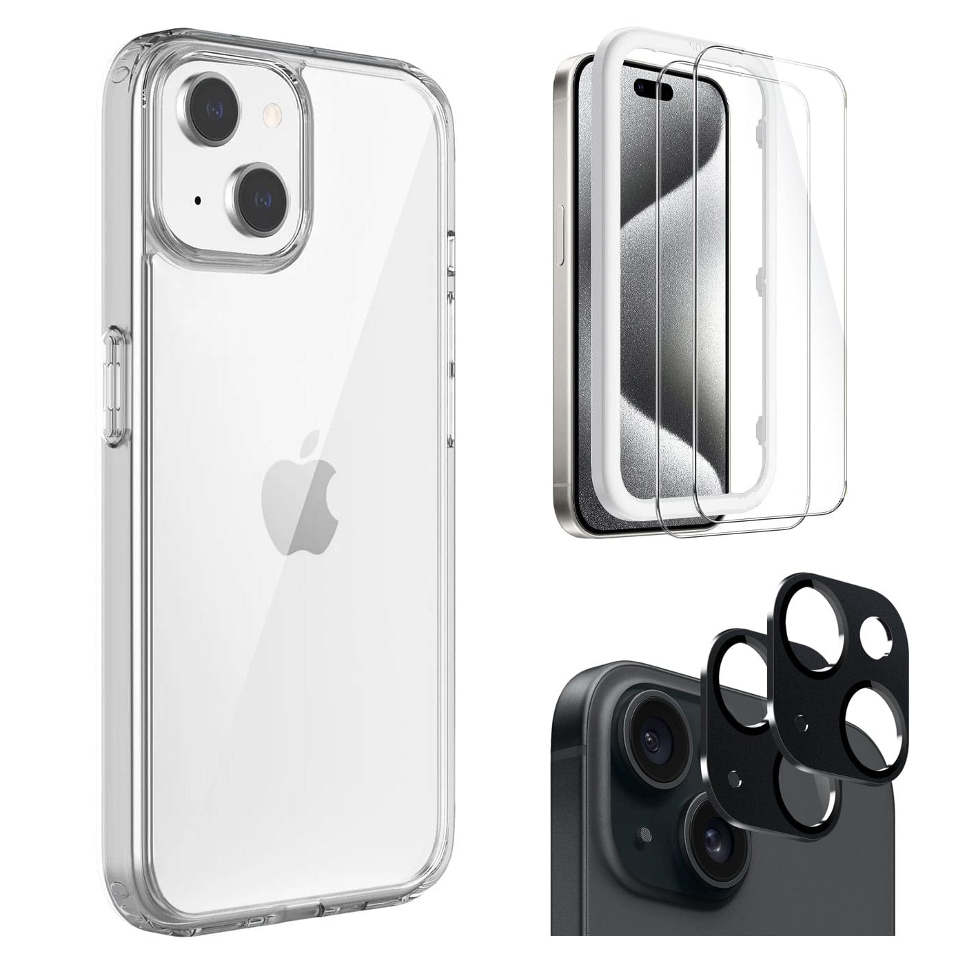 Venture Series Clear Case with Screen and Camera Protector - iPhone 15 Plus