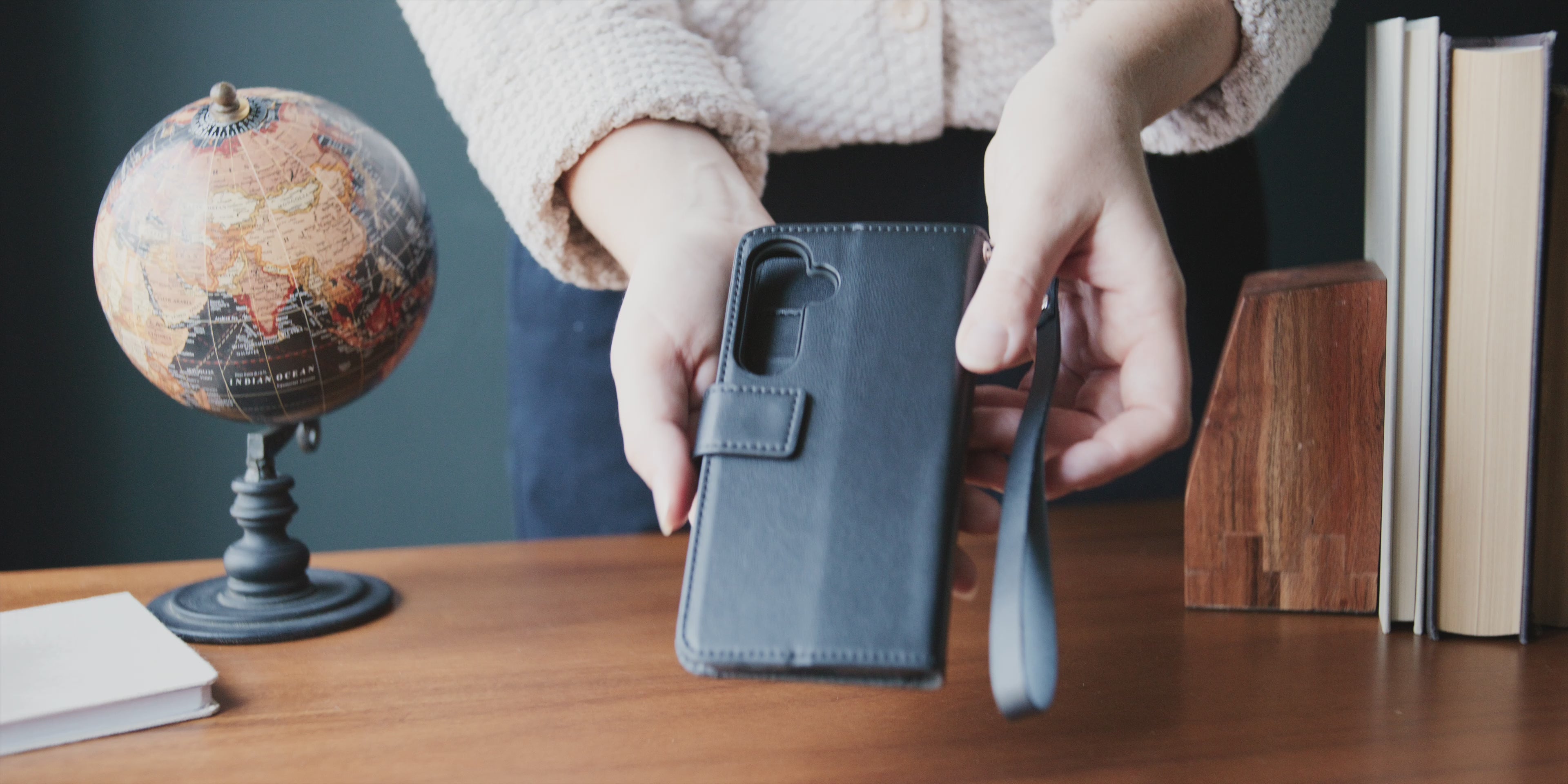Reinforced corners and textured surface for durability and device safety.