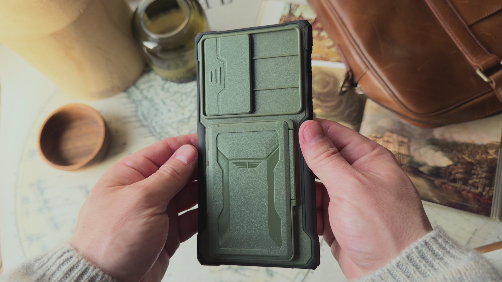 Textured grip and reinforced corner protection.
