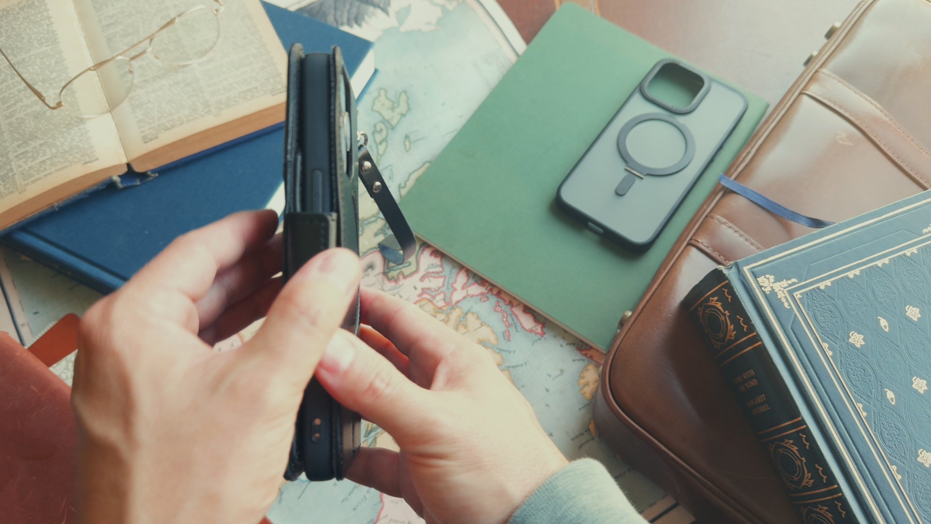 Minimal protective case design in black with slim fit and scratch-resistant finish for durability.
