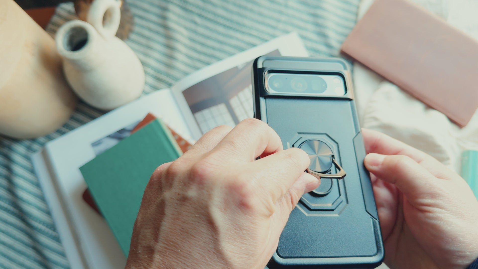 SaharaCase slim soft silicone phone cover with textured sides.