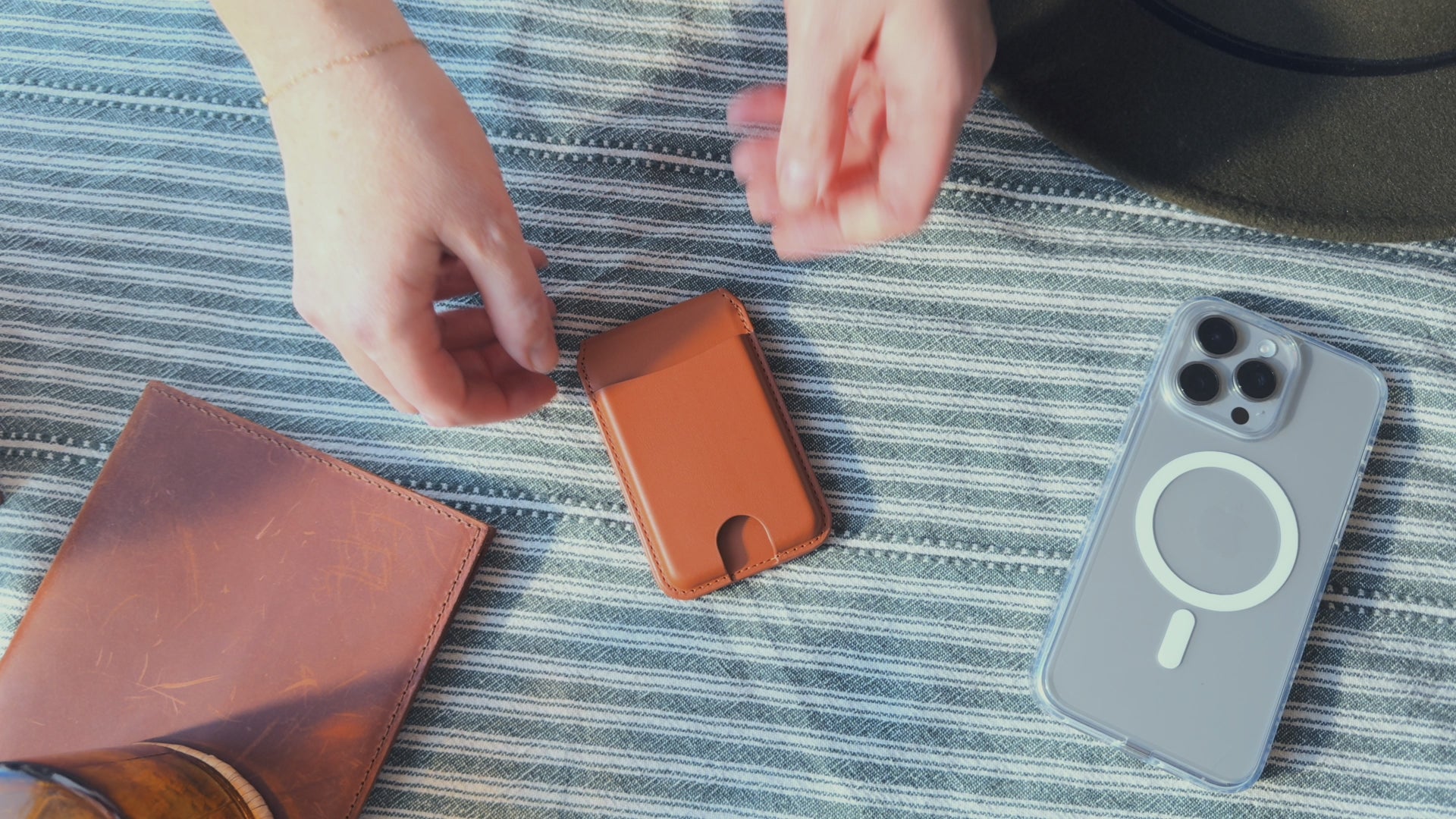 Lifestyle protective case photo showcasing slim black smartphone cover with durability focus.