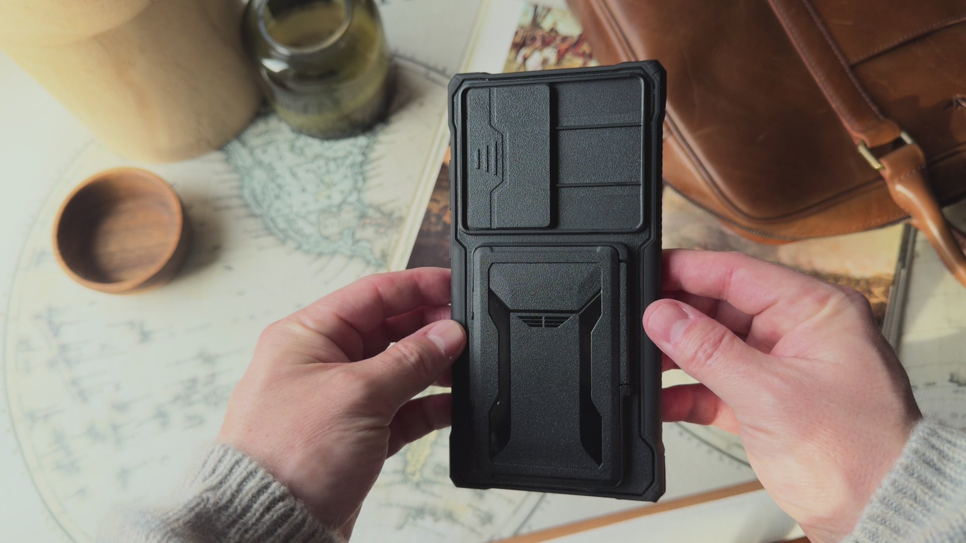 Durable bumper design, textured finish, and ergonomic fit.