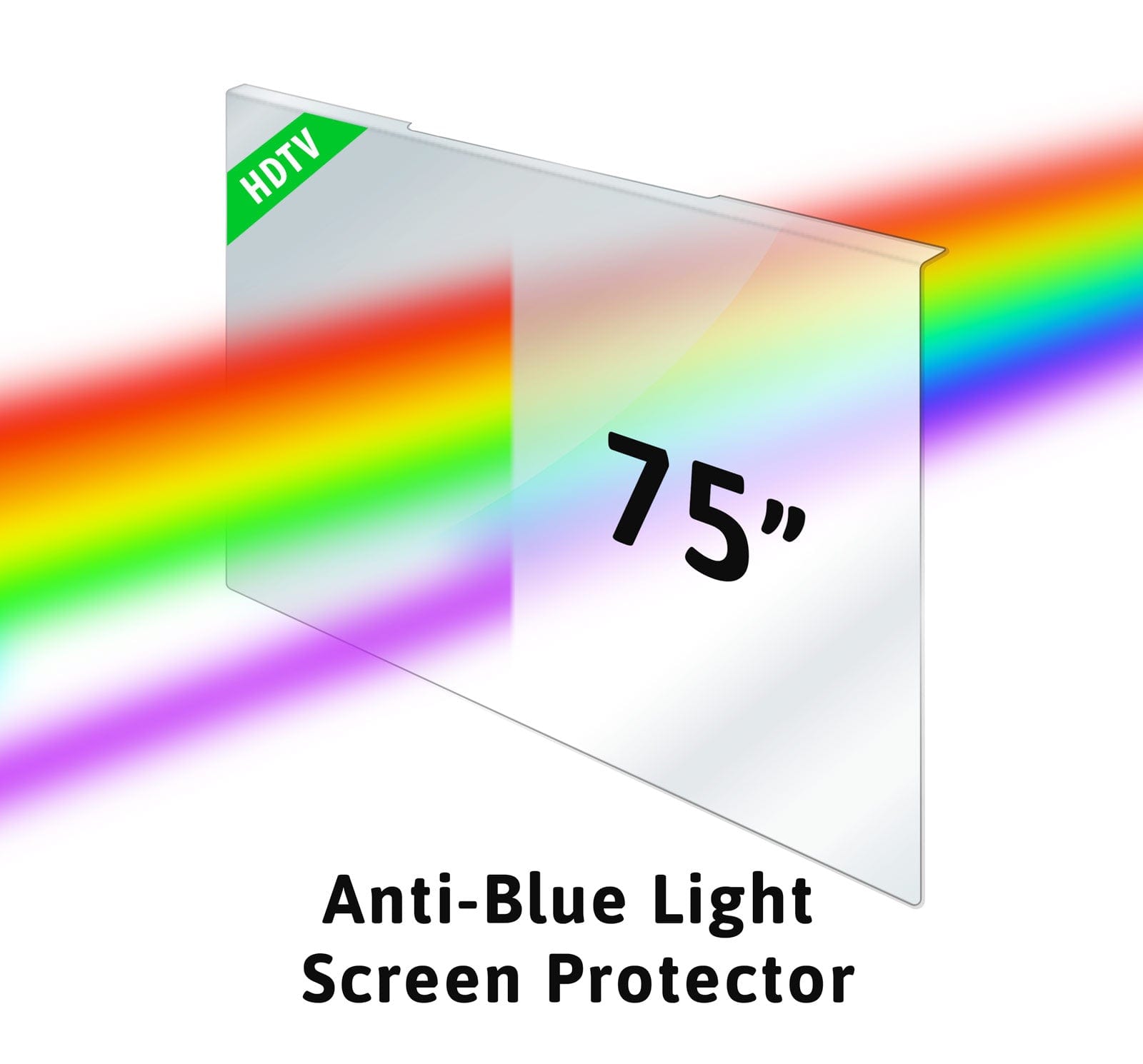 Anti-Blue Light Clear TV Screen Protector for Most 75" TVs