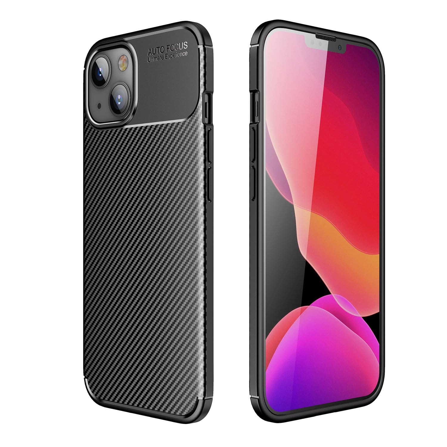 SaharaCase durable black phone cover with slim shockproof design and reinforced bumper corners.