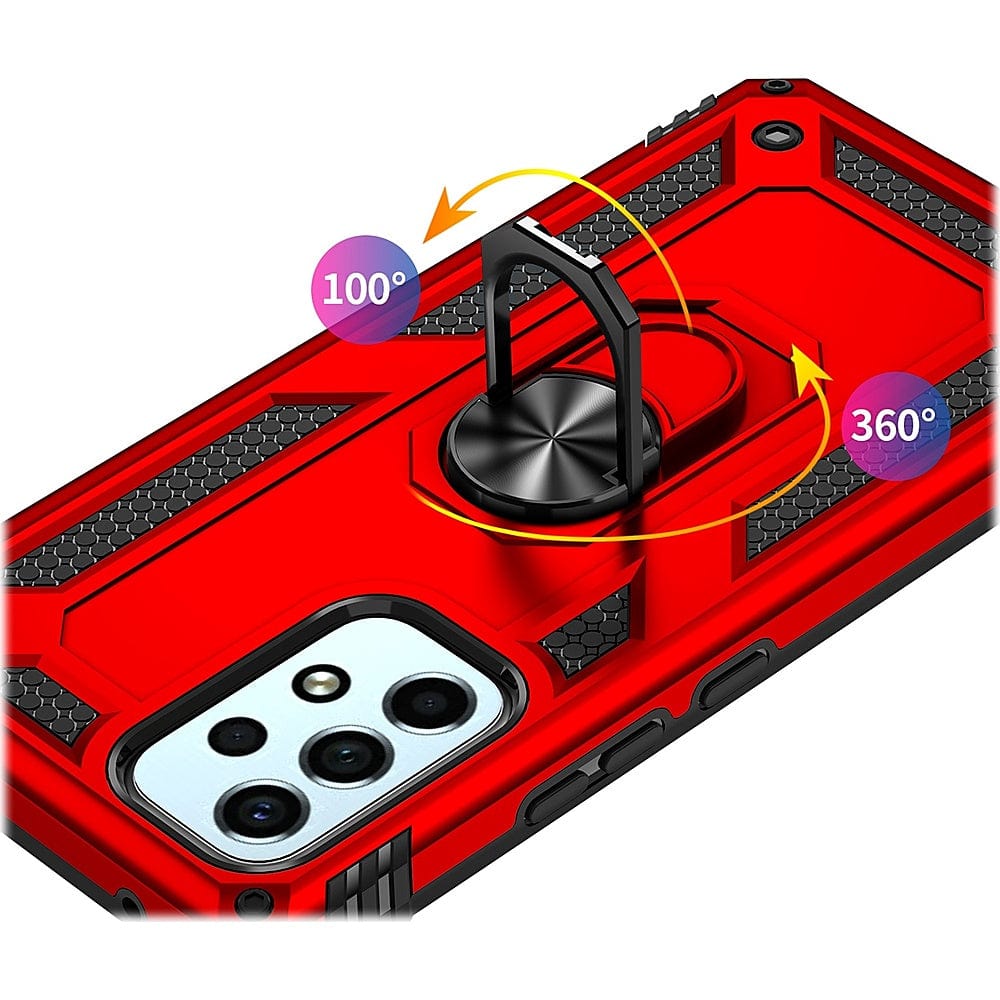 Red Military Kickstand Case with Belt Clip - Samsung Galaxy A53 5G