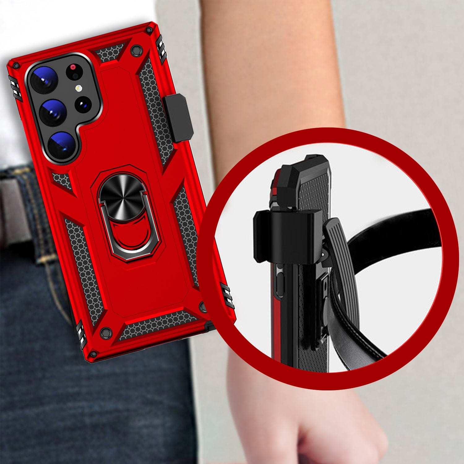 Raider Series Kickstand Case with Belt Clip - Samsung Galaxy S23 Ultra