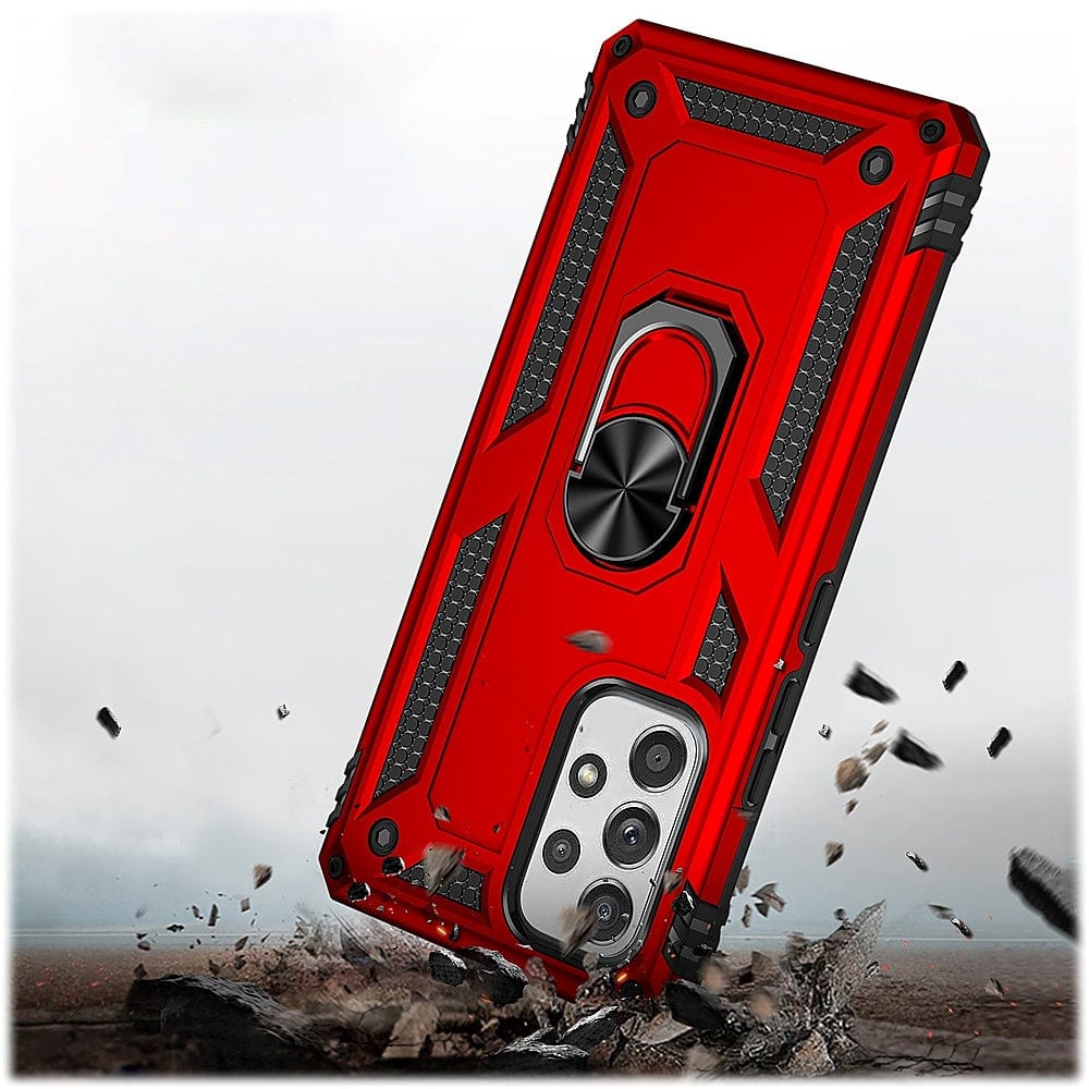 Red Military Kickstand Case with Belt Clip - Samsung Galaxy A53 5G