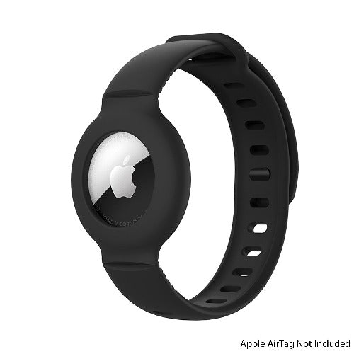 Sahara Black Silicone Wrist Band - Apple AirTag